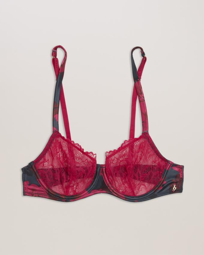 Soutien-Gorge Ted Baker Lace Cup Floral Wired Balcony Rose Femme | LVY-52016630